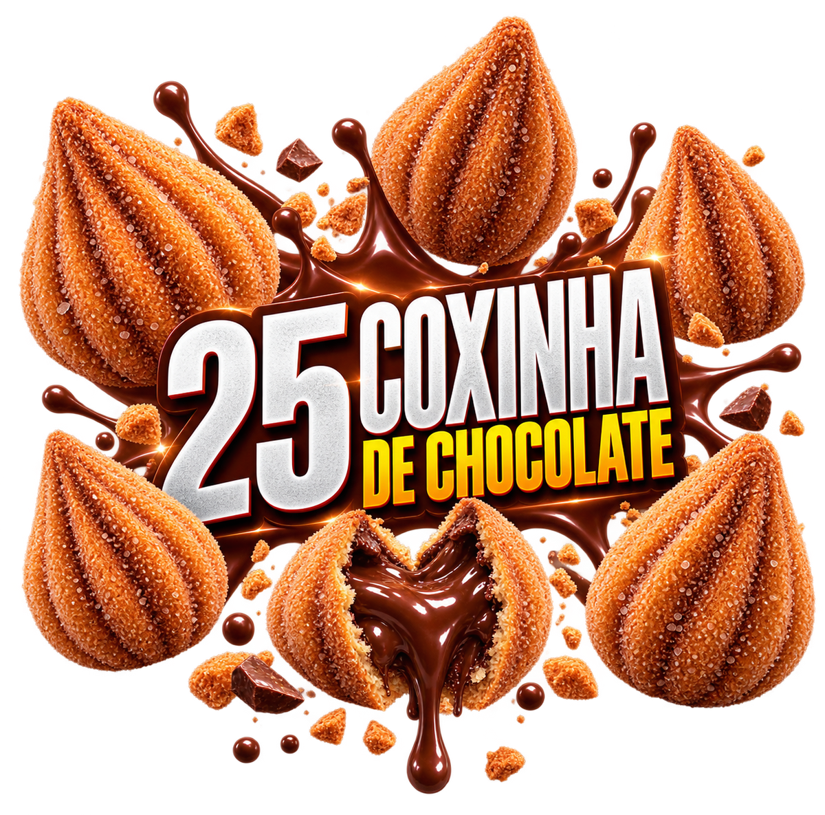 25 Coxinhas de Chocolate