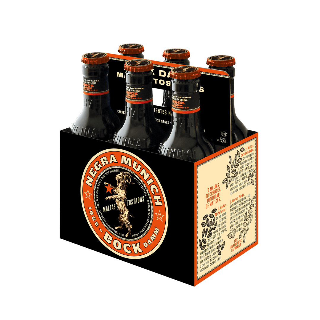 CERVEJA BOCK DAMM 6 UNIDADES 250ML